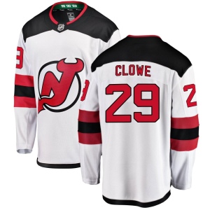 Men's Ryane Clowe New Jersey Devils Breakaway Away Jersey - White