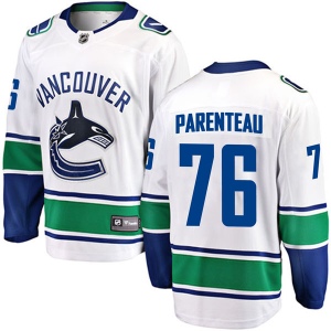 Men's Rylan Parenteau Vancouver Canucks Breakaway Away Jersey - White