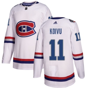 Men's Saku Koivu Montreal Canadiens Authentic 2017 100 Classic Jersey - White