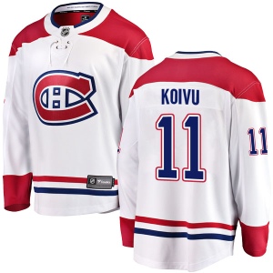 Men's Saku Koivu Montreal Canadiens Breakaway Away Jersey - White