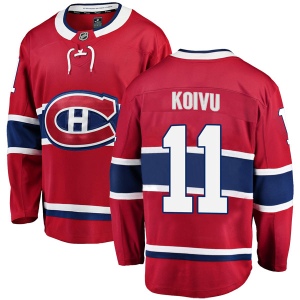 Men's Saku Koivu Montreal Canadiens Breakaway Home Jersey - Red