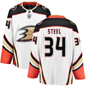 Men's Sam Steel Anaheim Ducks Authentic Away Jersey - White