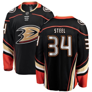 Men's Sam Steel Anaheim Ducks Authentic Home Jersey - Black