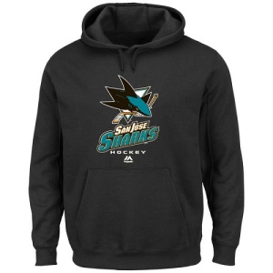 Men's San Jose Sharks Critical Victory VIII Pullover Hoodie - - Black