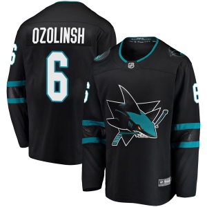 Men's Sandis Ozolinsh San Jose Sharks Breakaway Alternate Jersey - Black