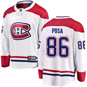 Men's Saverio Posa Montreal Canadiens Breakaway Away Jersey - White