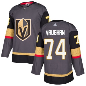 Men's Scooter Vaughan Vegas Golden Knights Authentic Gray Home Jersey - Gold