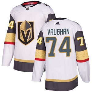 Men's Scooter Vaughan Vegas Golden Knights Authentic White Away Jersey - Gold