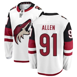 Men's Scott Allen Arizona Coyotes Authentic Away Jersey - White