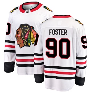 Men's Scott Foster Chicago Blackhawks Breakaway Away Jersey - White