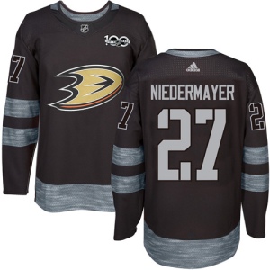 Men's Scott Niedermayer Anaheim Ducks Authentic 1917-2017 100th Anniversary Jersey - Black