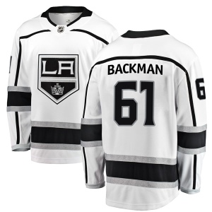 Men's Sean Backman Los Angeles Kings Breakaway Away Jersey - White