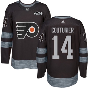 Men's Sean Couturier Philadelphia Flyers Authentic 1917-2017 100th Anniversary Jersey - Black