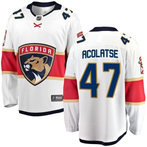 Men's Sena Acolatse Florida Panthers Breakaway Away Jersey - White