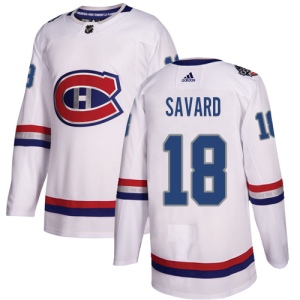 Men's Serge Savard Montreal Canadiens Authentic 2017 100 Classic Jersey - White