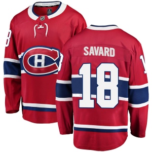 Men's Serge Savard Montreal Canadiens Breakaway Home Jersey - Red