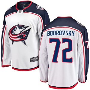 Men's Sergei Bobrovsky Columbus Blue Jackets Breakaway Away Jersey - White