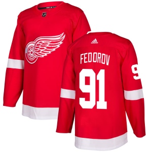 Men's Sergei Fedorov Detroit Red Wings Authentic Jersey - Red