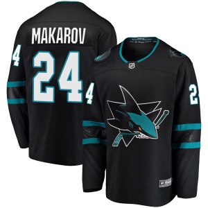 Men's Sergei Makarov San Jose Sharks Breakaway Alternate Jersey - Black