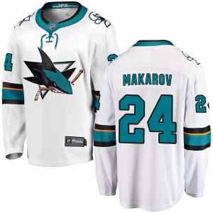 Men's Sergei Makarov San Jose Sharks Breakaway Away Jersey - White