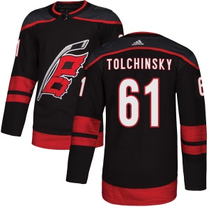 Men's Sergey Tolchinsky Carolina Hurricanes Authentic Alternate Jersey - Black