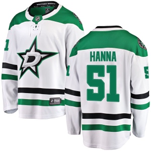 Men's Shane Hanna Dallas Stars Breakaway Away Jersey - White