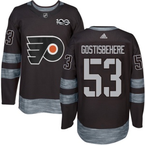 Men's Shayne Gostisbehere Philadelphia Flyers Authentic 1917-2017 100th Anniversary Jersey - Black