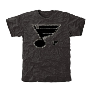 Men's St. Louis Blues Rink Warrior Tri-Blend T-Shirt - Black