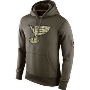 Men's St. Louis Blues Salute To Service KO Performance Hoodie - Olive