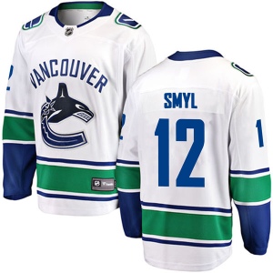 Men's Stan Smyl Vancouver Canucks Breakaway Away Jersey - White