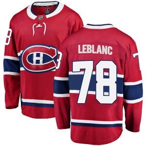 Men's Stefan LeBlanc Montreal Canadiens Breakaway Home Jersey - Red