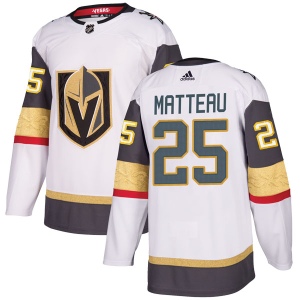 Men's Stefan Matteau Vegas Golden Knights Authentic White Away Jersey - Gold