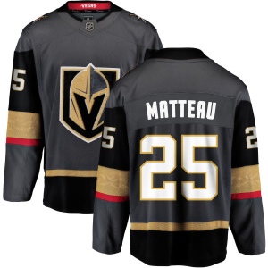 Men's Stefan Matteau Vegas Golden Knights Black Home Breakaway Jersey - Gold