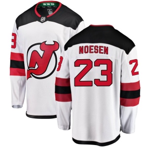 Men's Stefan Noesen New Jersey Devils Breakaway Away Jersey - White