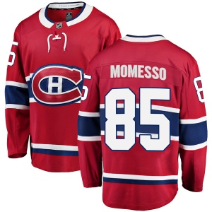 Men's Stefano Momesso Montreal Canadiens Breakaway Home Jersey - Red