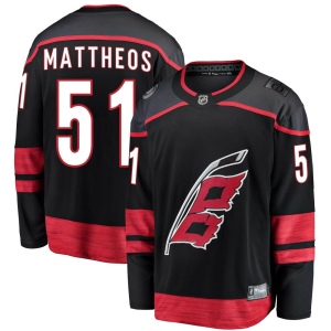 Men's Stelio Mattheos Carolina Hurricanes Breakaway Alternate Jersey - Black