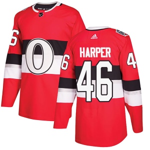 Men's Stephen Harper Ottawa Senators Authentic 2017 100 Classic Jersey - Red