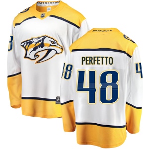 Men's Stephen Perfetto Nashville Predators Breakaway Away Jersey - White