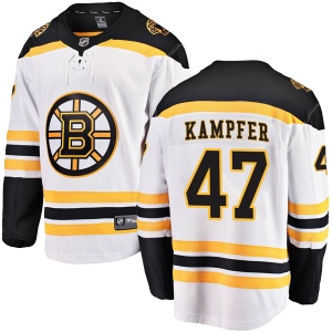 Men's Steve Kampfer Boston Bruins Breakaway Away Jersey - White