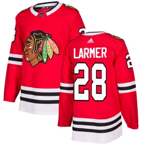 Men's Steve Larmer Chicago Blackhawks Authentic Jersey - Red