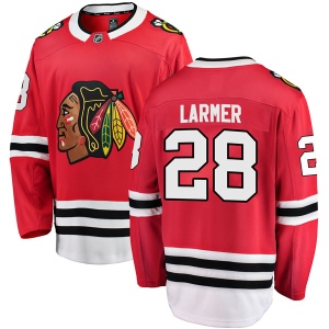 Men's Steve Larmer Chicago Blackhawks Breakaway Home Jersey - Red