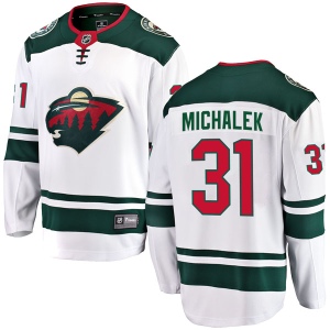 Men's Steve Michalek Minnesota Wild Breakaway Away Jersey - White