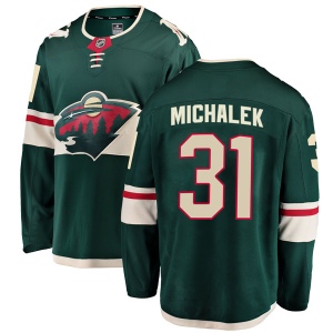 Men's Steve Michalek Minnesota Wild Breakaway Home Jersey - Green