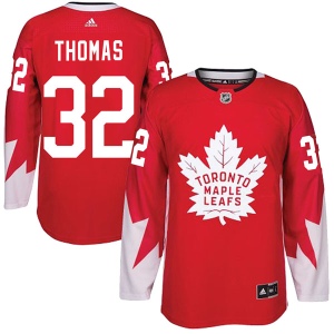 Men's Steve Thomas Toronto Maple Leafs Authentic Alternate Jersey - Red