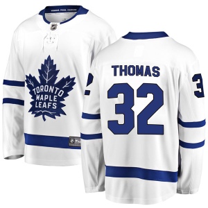 Men's Steve Thomas Toronto Maple Leafs Breakaway Away Jersey - White