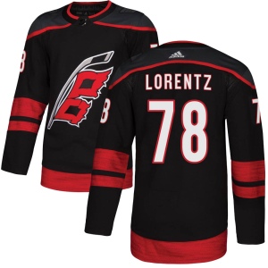 Men's Steven Lorentz Carolina Hurricanes Authentic Alternate Jersey - Black