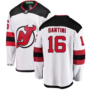 Men's Steven Santini New Jersey Devils Breakaway Away Jersey - White