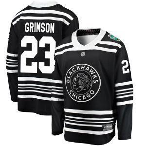 Men's Stu Grimson Chicago Blackhawks 2019 Winter Classic Breakaway Jersey - Black