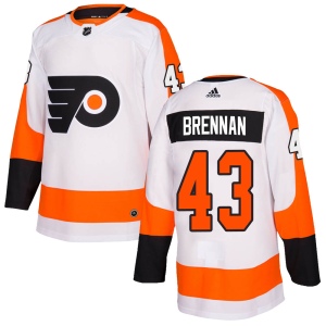 Men's T.J. Brennan Philadelphia Flyers Authentic Jersey - White