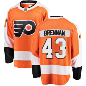 Men's T.J. Brennan Philadelphia Flyers Breakaway Home Jersey - Orange